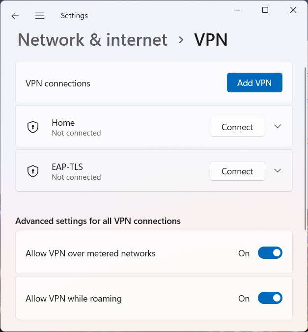 EAP-TLS Connection