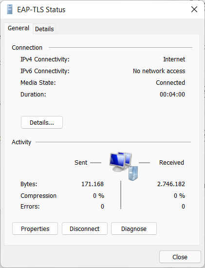 EAP-TLS Status